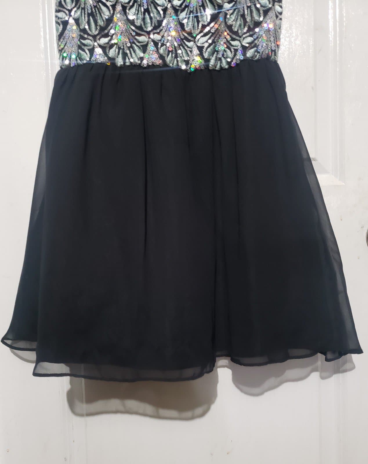 Love Reign Sequin Chiffon Mini Party Dress Size 11 - Thumbnail 4