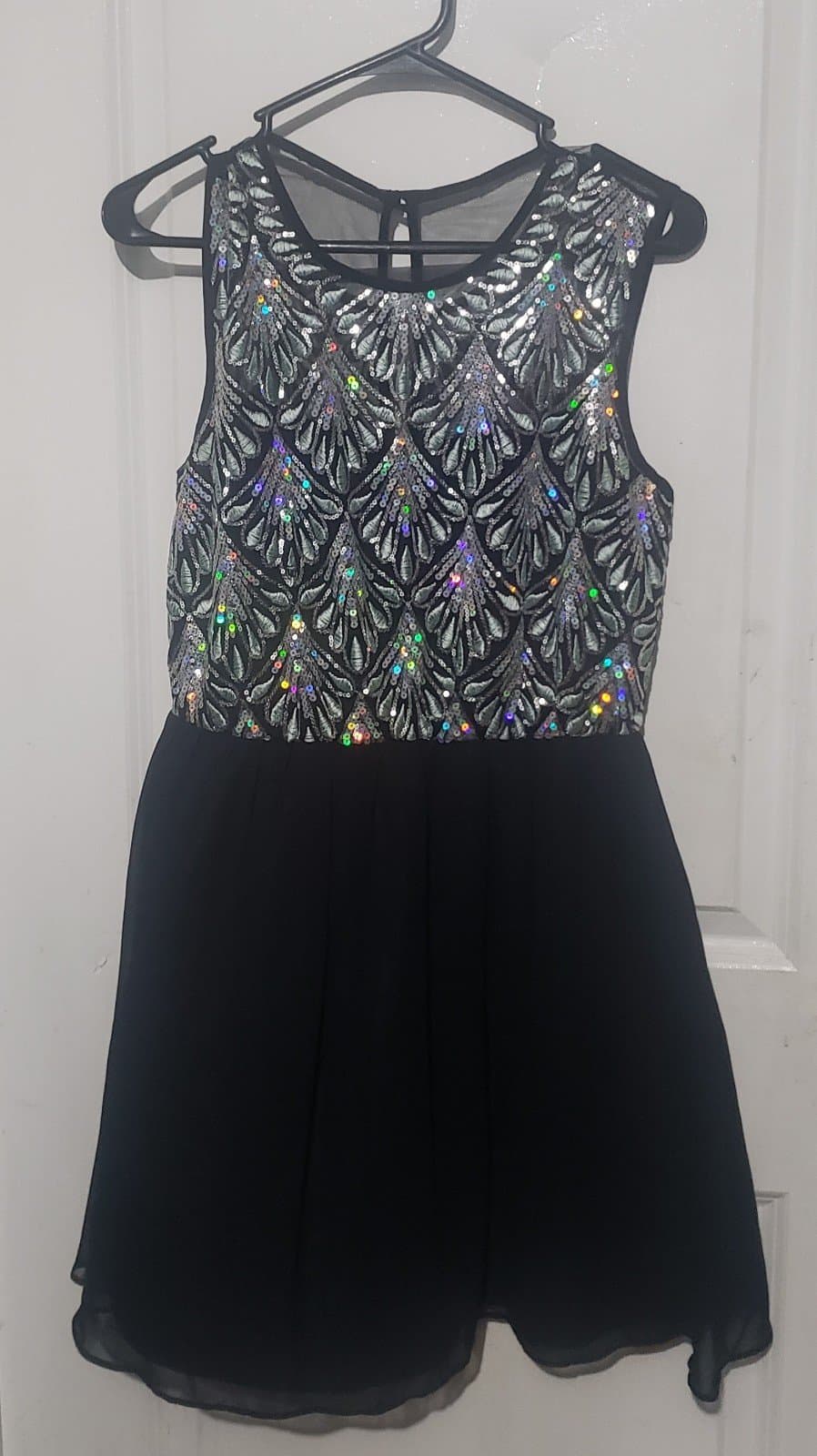 Love Reign Sequin Chiffon Mini Party Dress Size 11 - Thumbnail 7