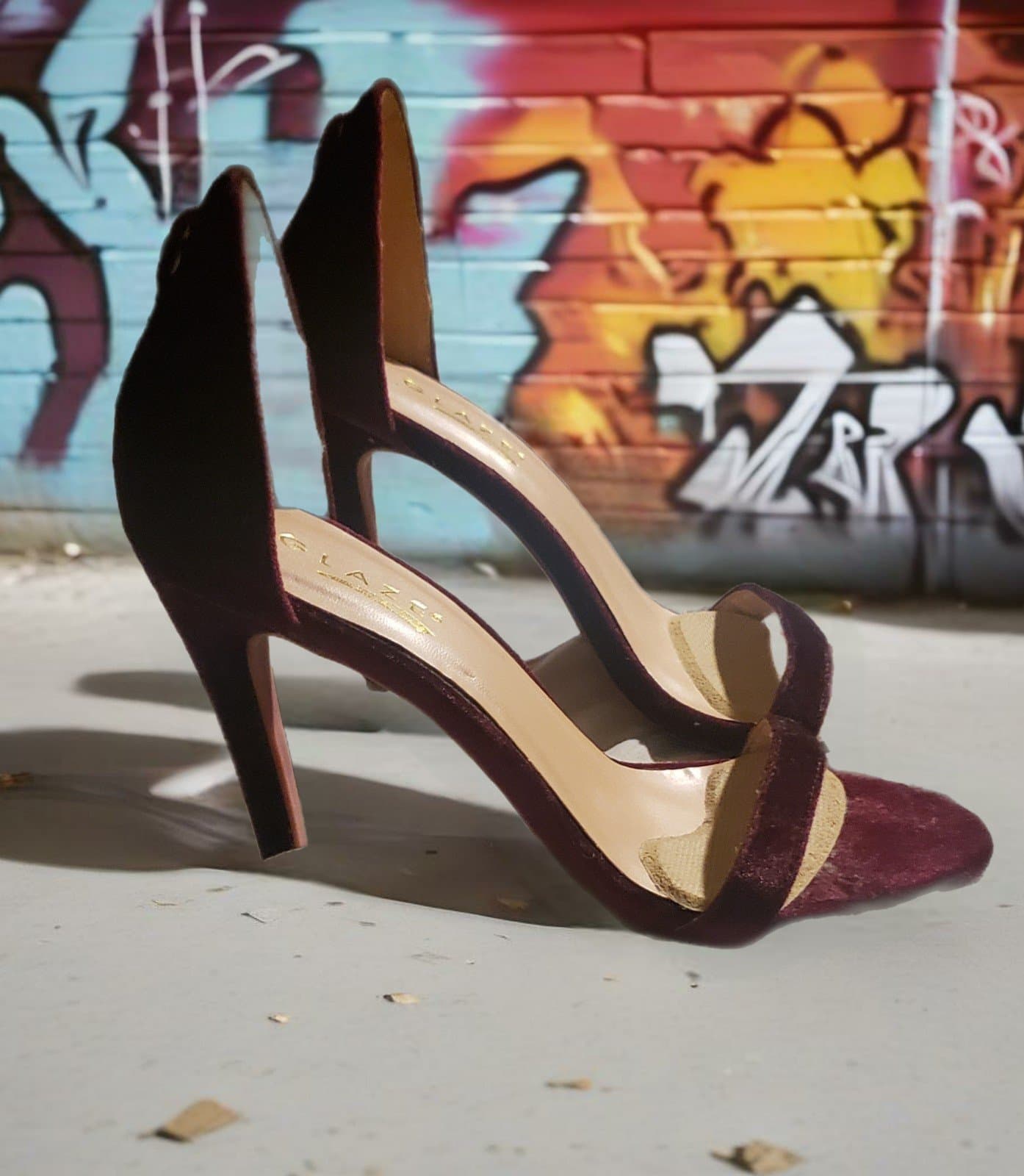 Glaze 4" Heels. Maroon color high heels. Size 7 - Image 1