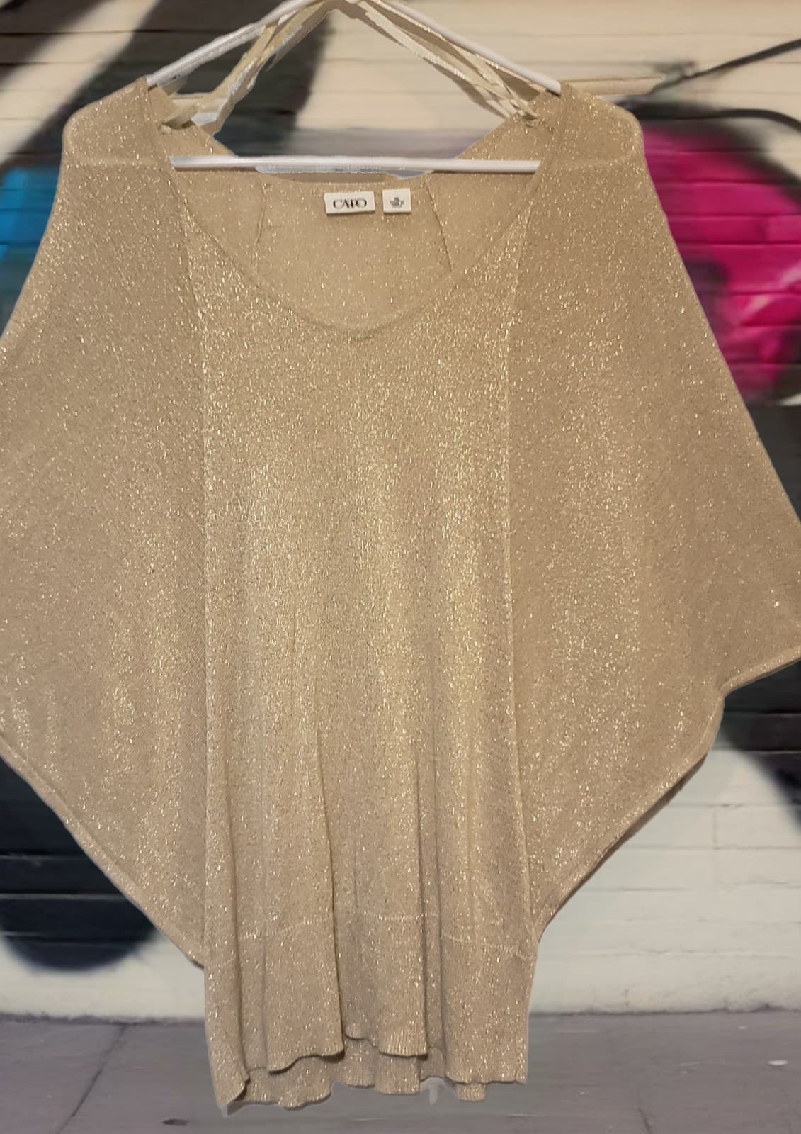 Cato Women's Cool Knit Beige Sweater. XL - Image 1