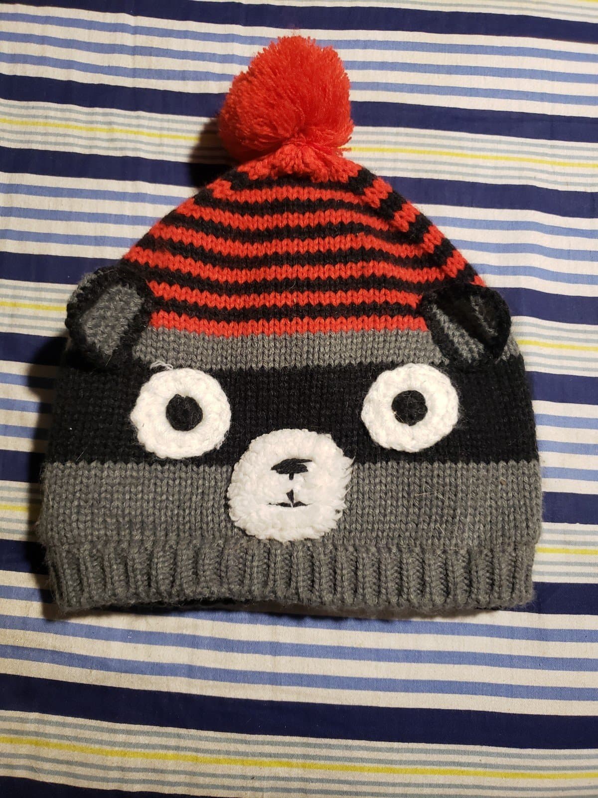toddler raccoon winter hat - Image 1