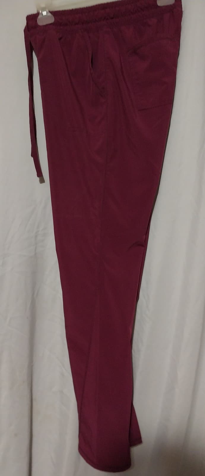 Womens Scrub Pants Size Small Wine Burgundy Medical Apparel - Thumbnail 2