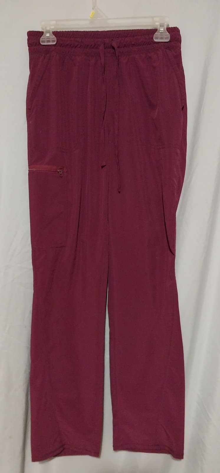 Womens Scrub Pants Size Small Wine Burgundy Medical Apparel - Image 1