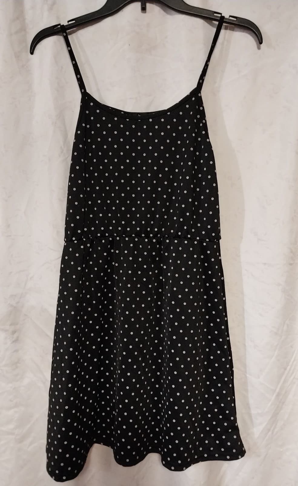 BooHoo. POLKA DOT JERSEY BUTTON THROUGH CAMI SLIP DRESS - Image 1