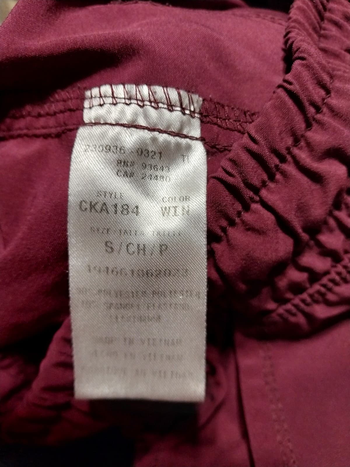 Womens Scrub Pants Size Small Wine Burgundy Medical Apparel - Thumbnail 4