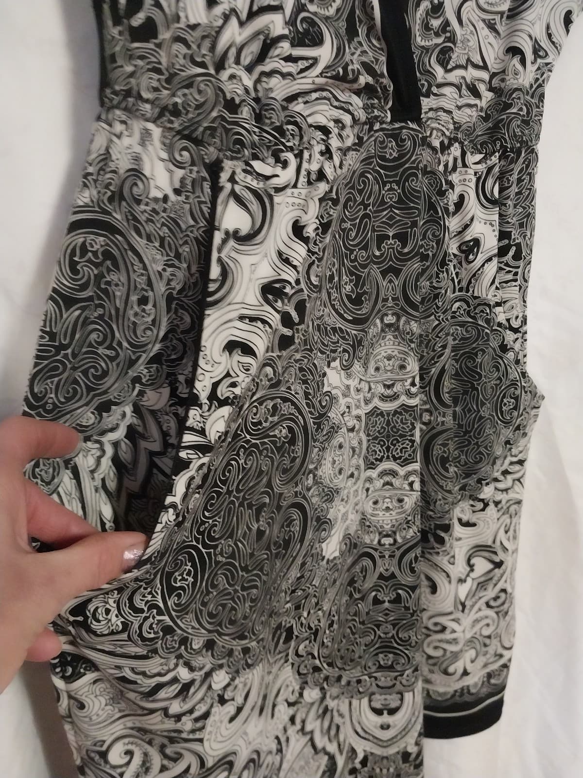 Bailey Blue Black, Grey & White Dress - Thumbnail 4