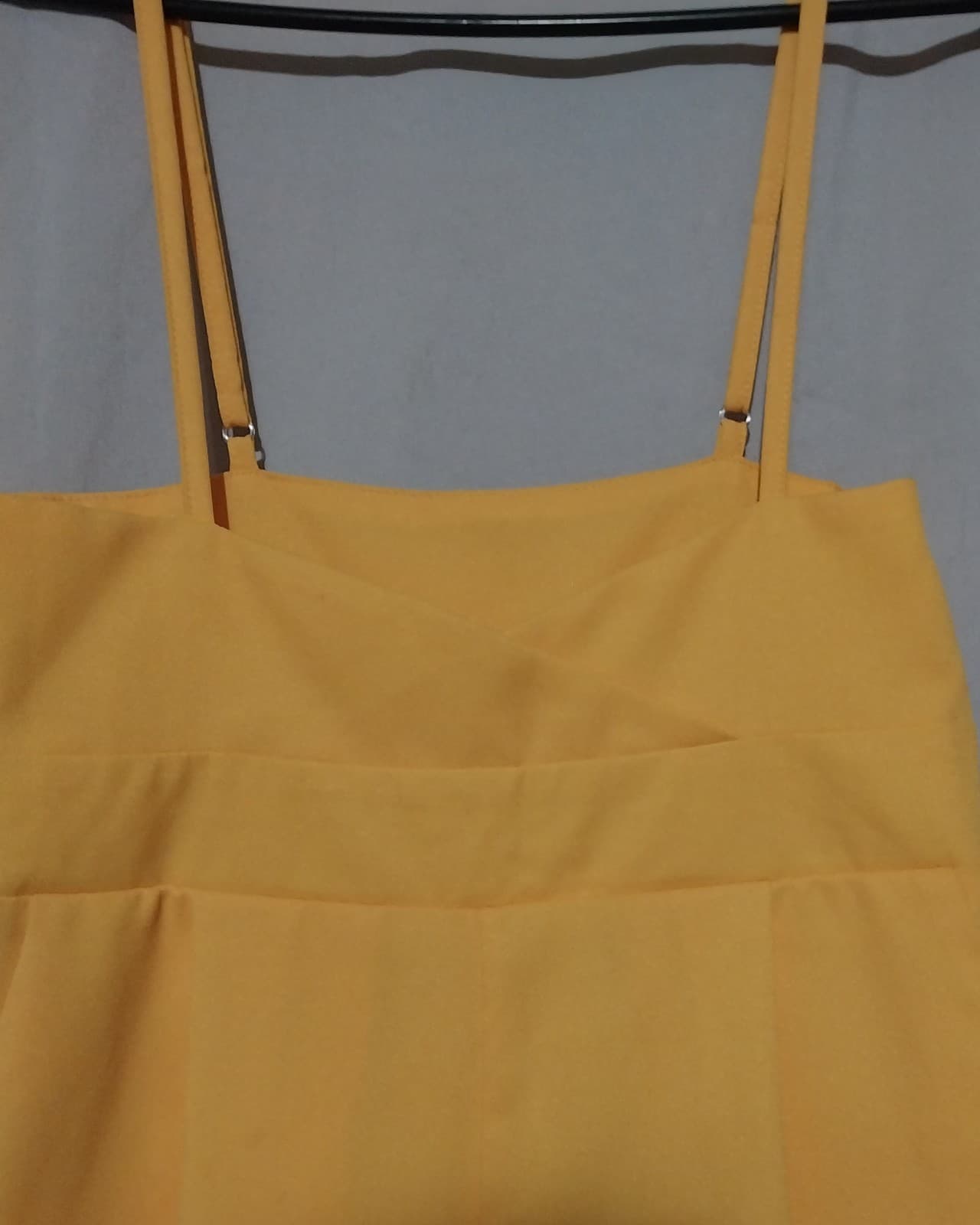 Yellow Summer Jumpsuit Long Pants Women Overalls Spaghetti Strap Backless - Thumbnail 3