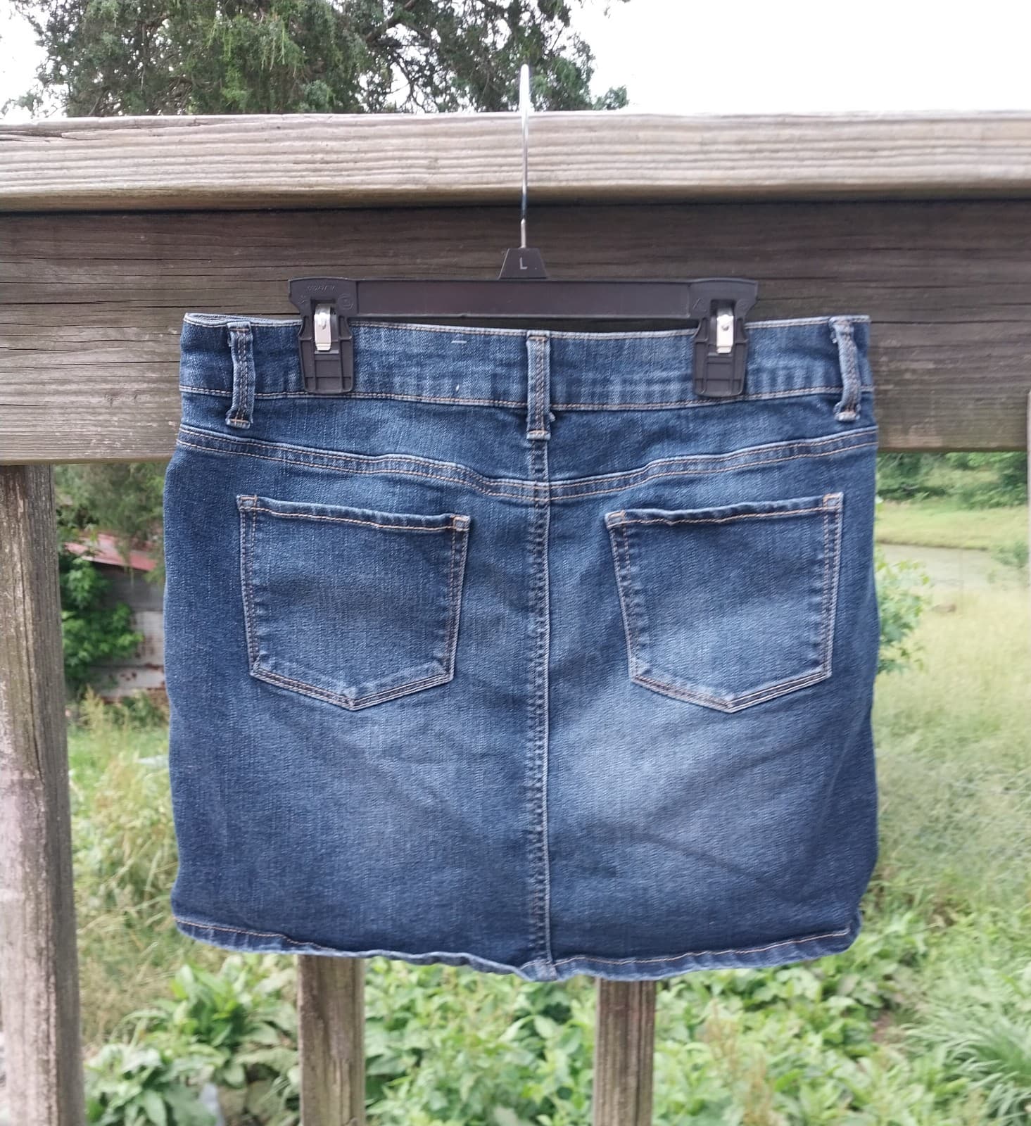 SO® Button Front Jean Skirt. Girls size 16 Juniors - Thumbnail 2
