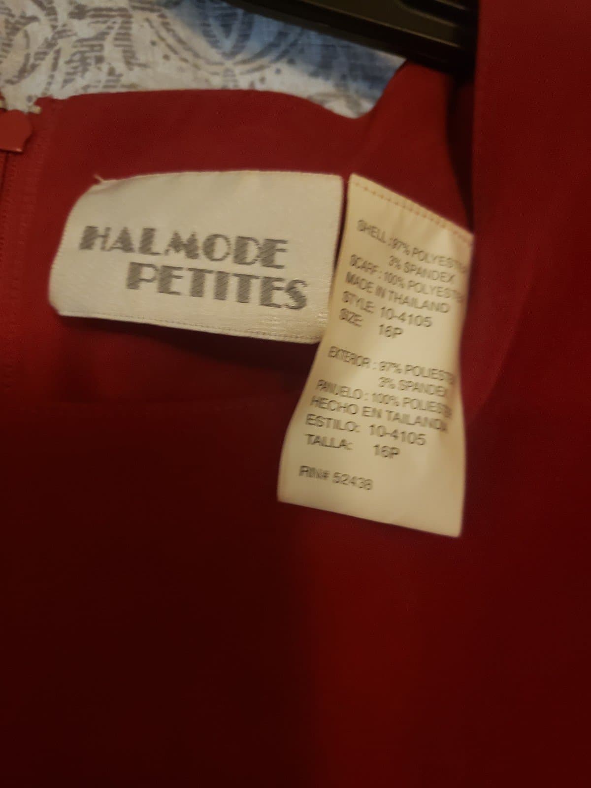 Halmode Petites Womens Red Dress. Size 16P - Thumbnail 2