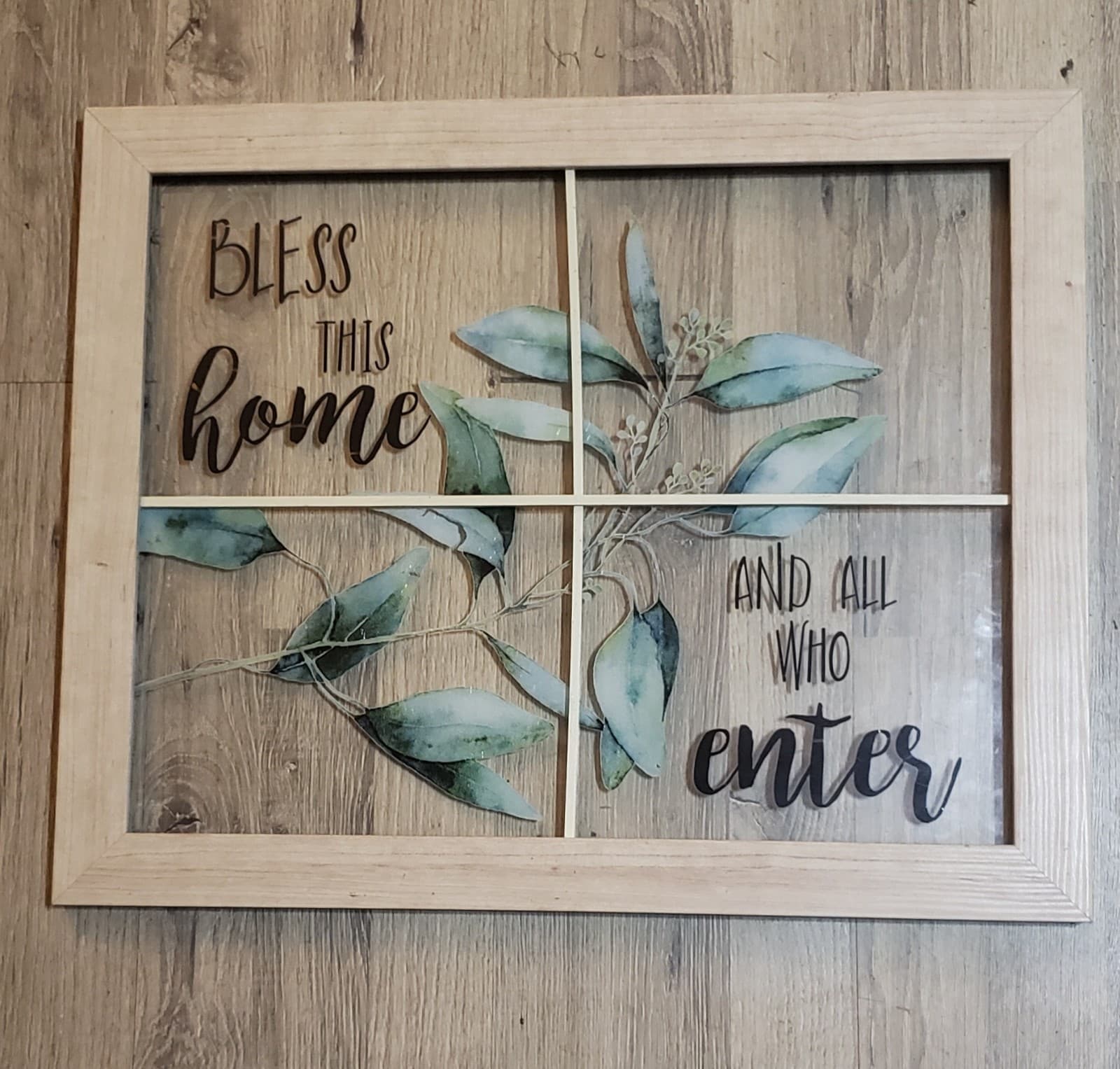 Window art. Bless this home and all that enter - Image 1