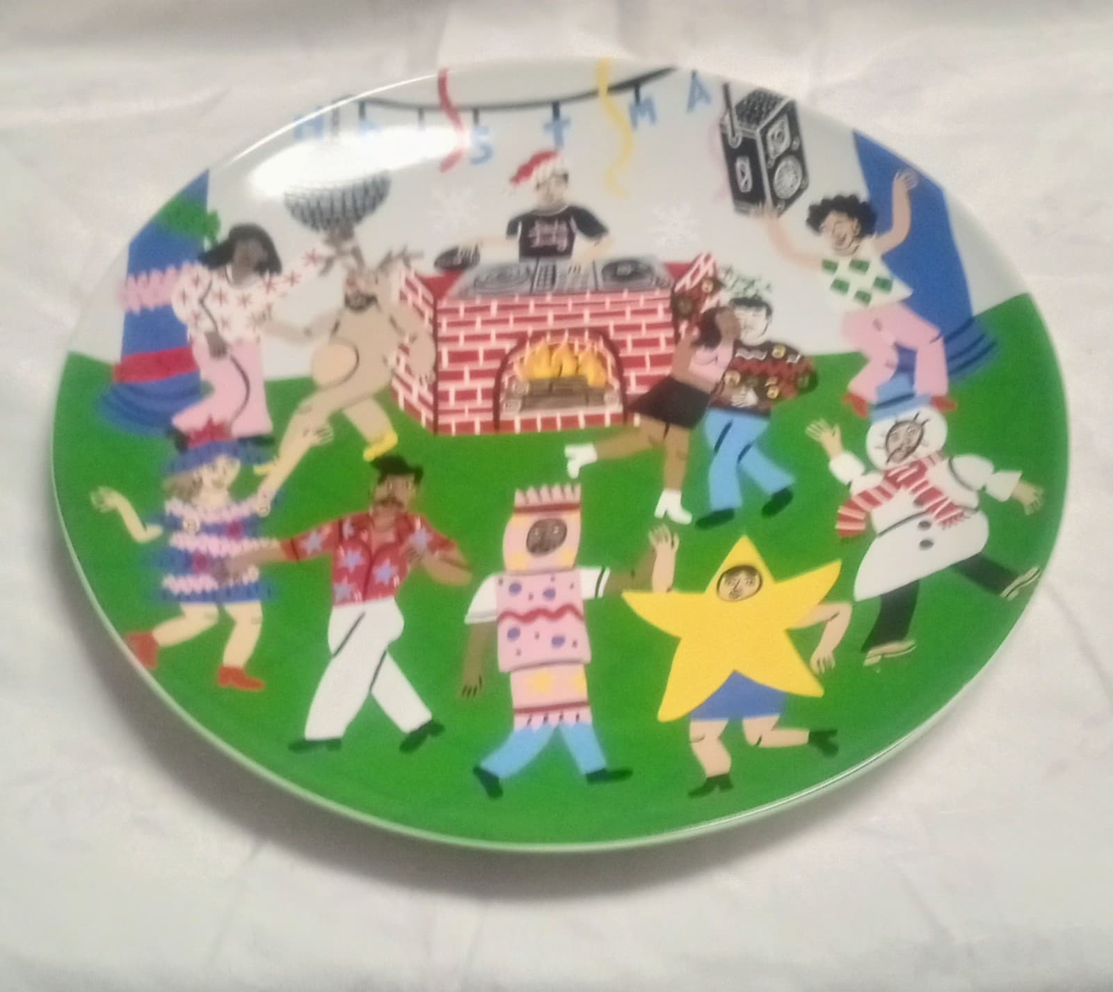 Lucy Kirk Target Christmas Appetizer Holiday Party Plate 8.5 Inch - Image 1