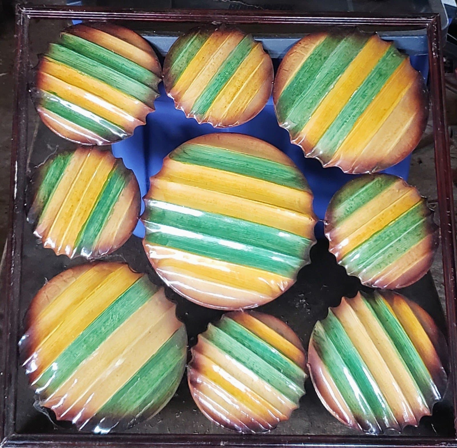 2 Colorful Metal Wall Art Pictures. Size 24"x24" - Thumbnail 6