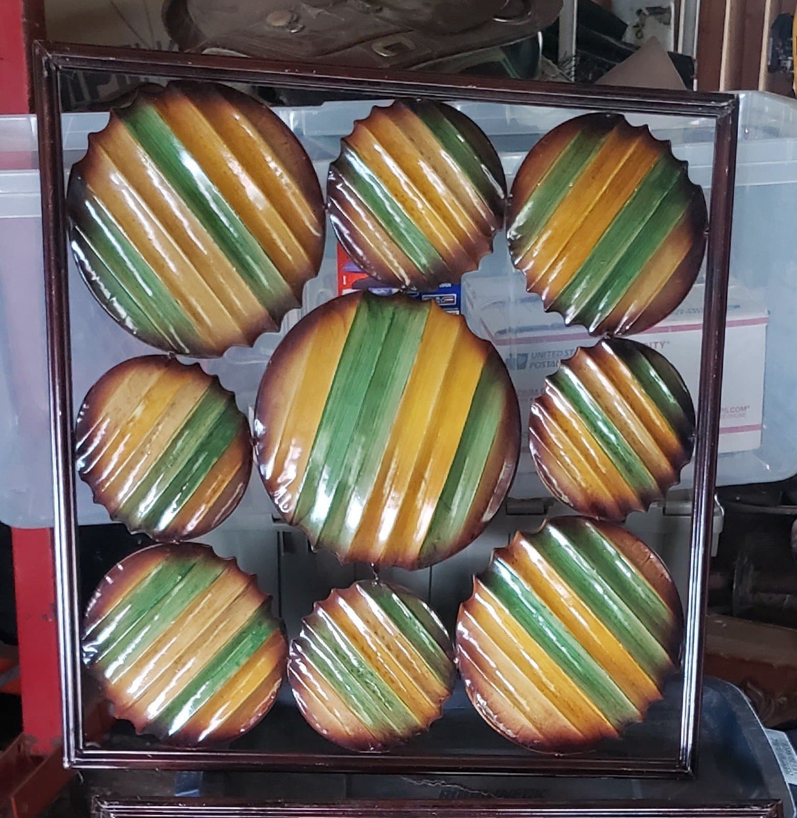 2 Colorful Metal Wall Art Pictures. Size 24"x24" - Thumbnail 4