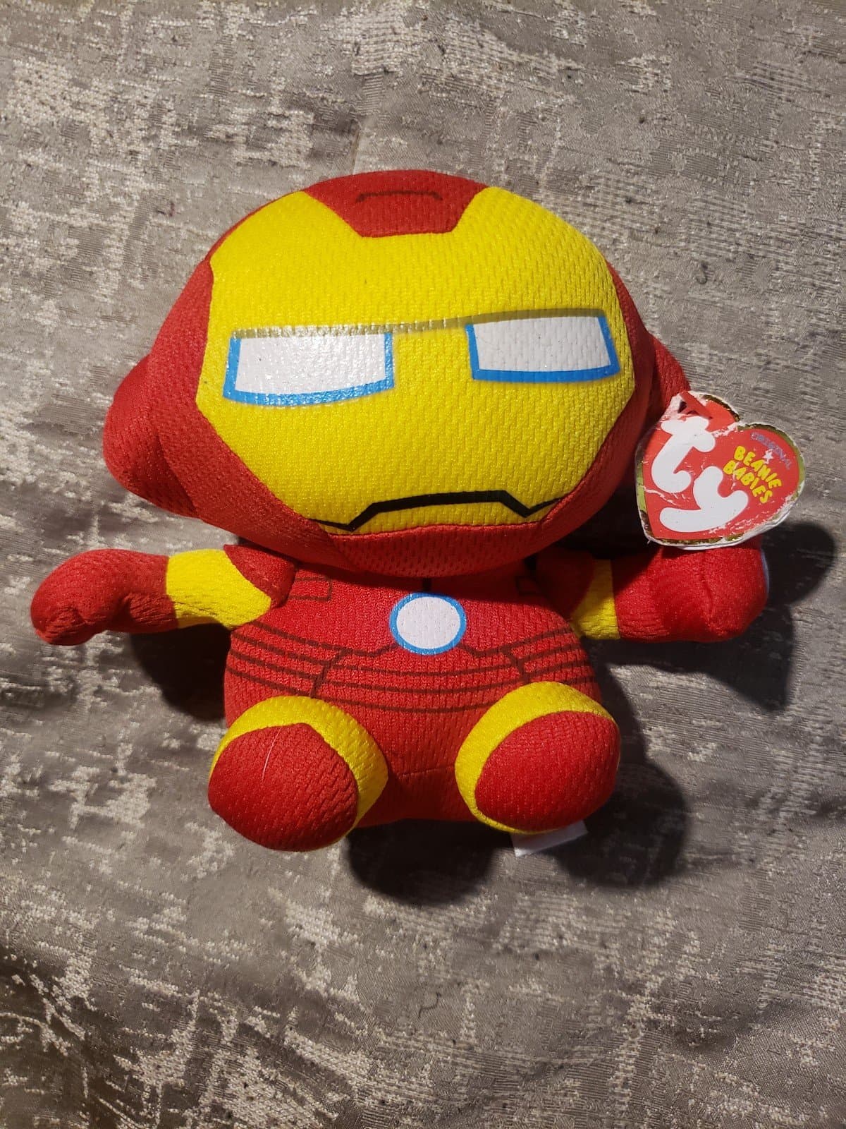 Ty Beanie Baby 6" Marvel Comics IRON MAN Avengers Stuffed Animal with Tag - Image 1