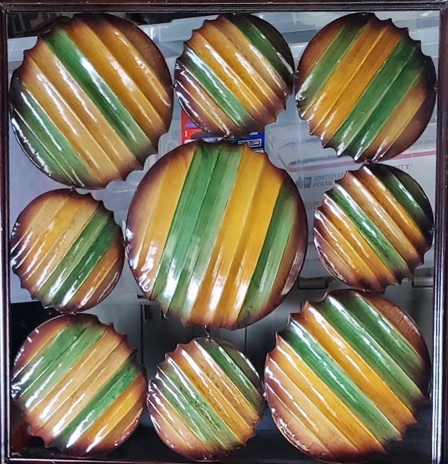 2 Colorful Metal Wall Art Pictures. Size 24"x24" - Thumbnail 5