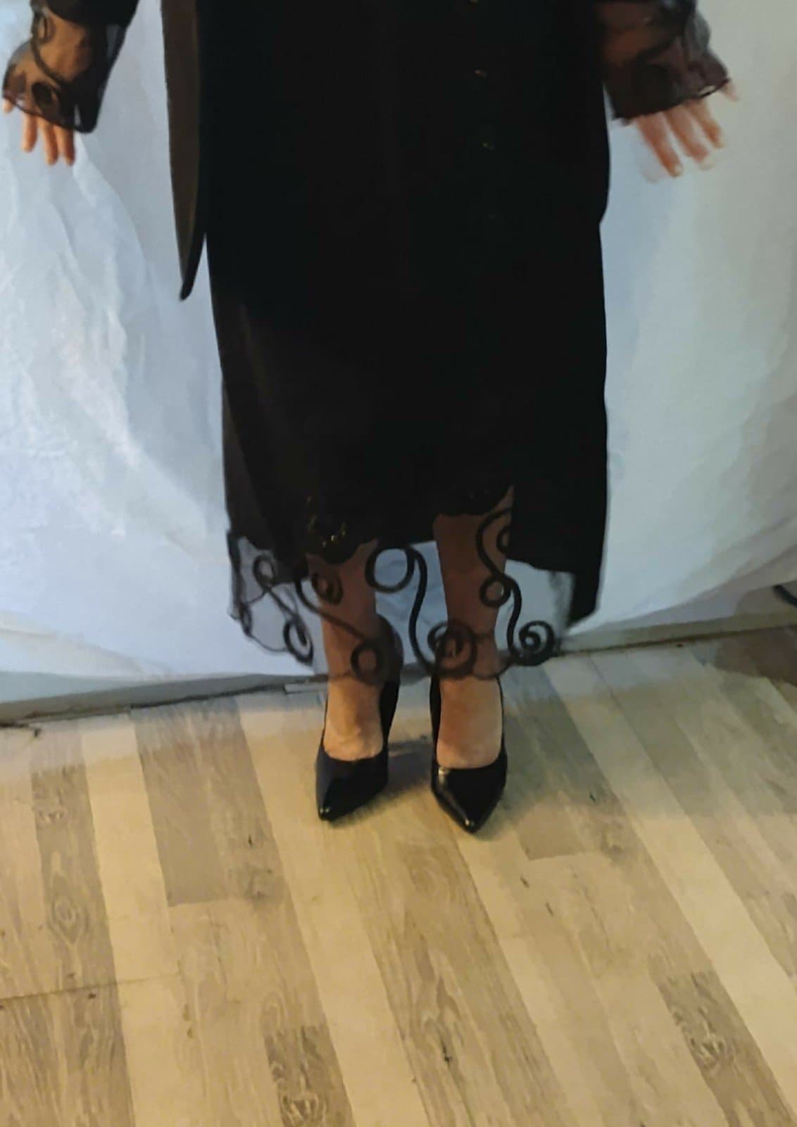 S.O.G.I.C Suits Of God In Church. 2 Piece Black & Lace Skirt Suit - Thumbnail 9