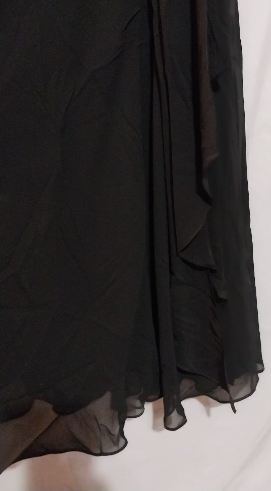 Sangria Petite Long Flowing Black dress - Thumbnail 4