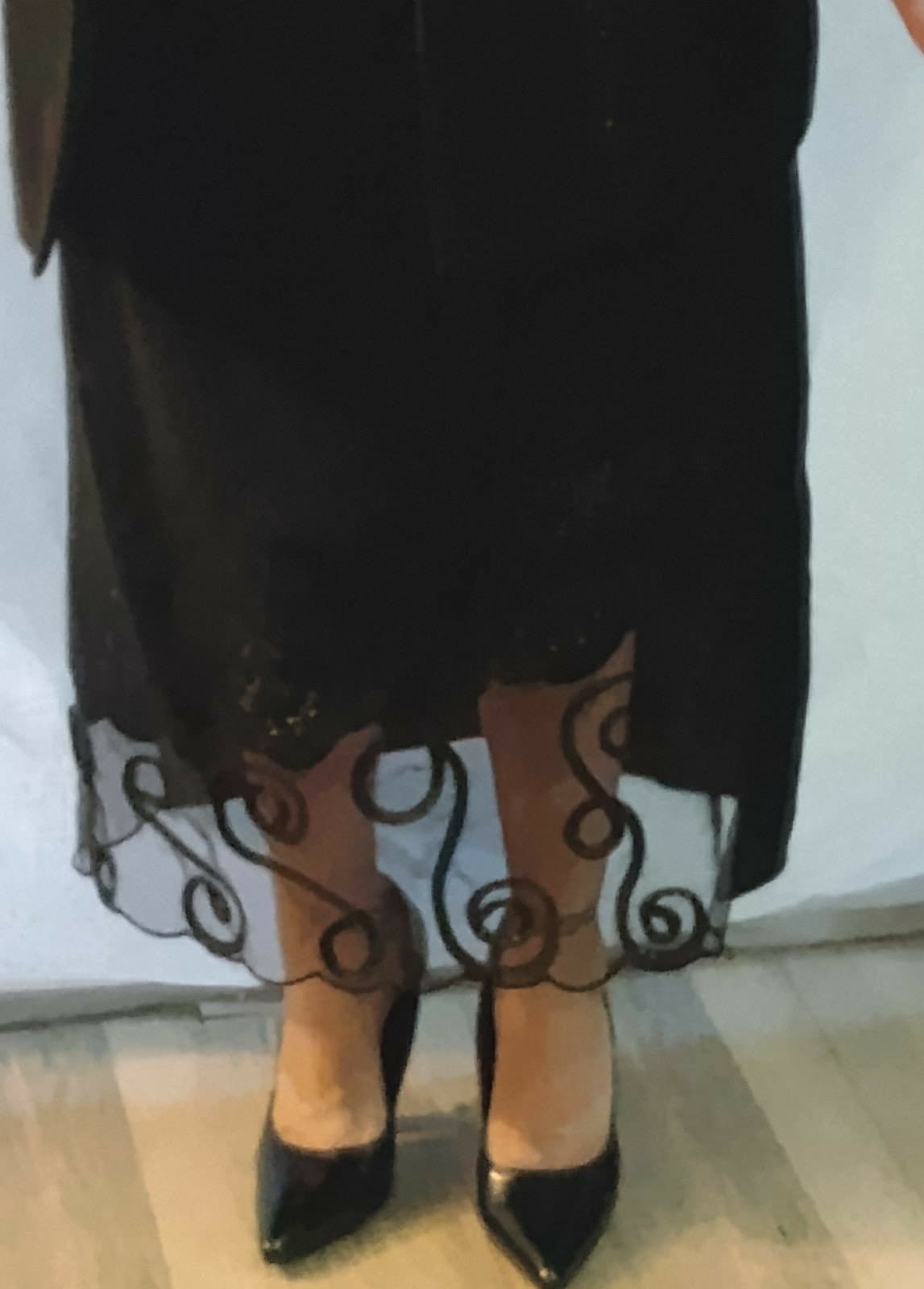 S.O.G.I.C Suits Of God In Church. 2 Piece Black & Lace Skirt Suit - Thumbnail 7