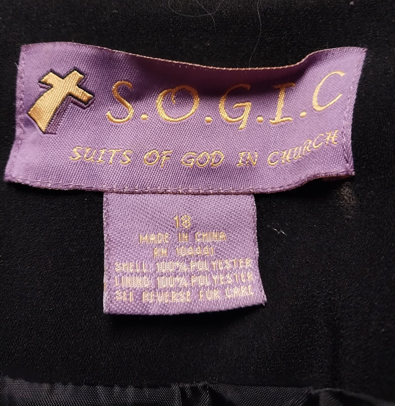 S.O.G.I.C Suits Of God In Church. 2 Piece Black & Lace Skirt Suit - Thumbnail 8