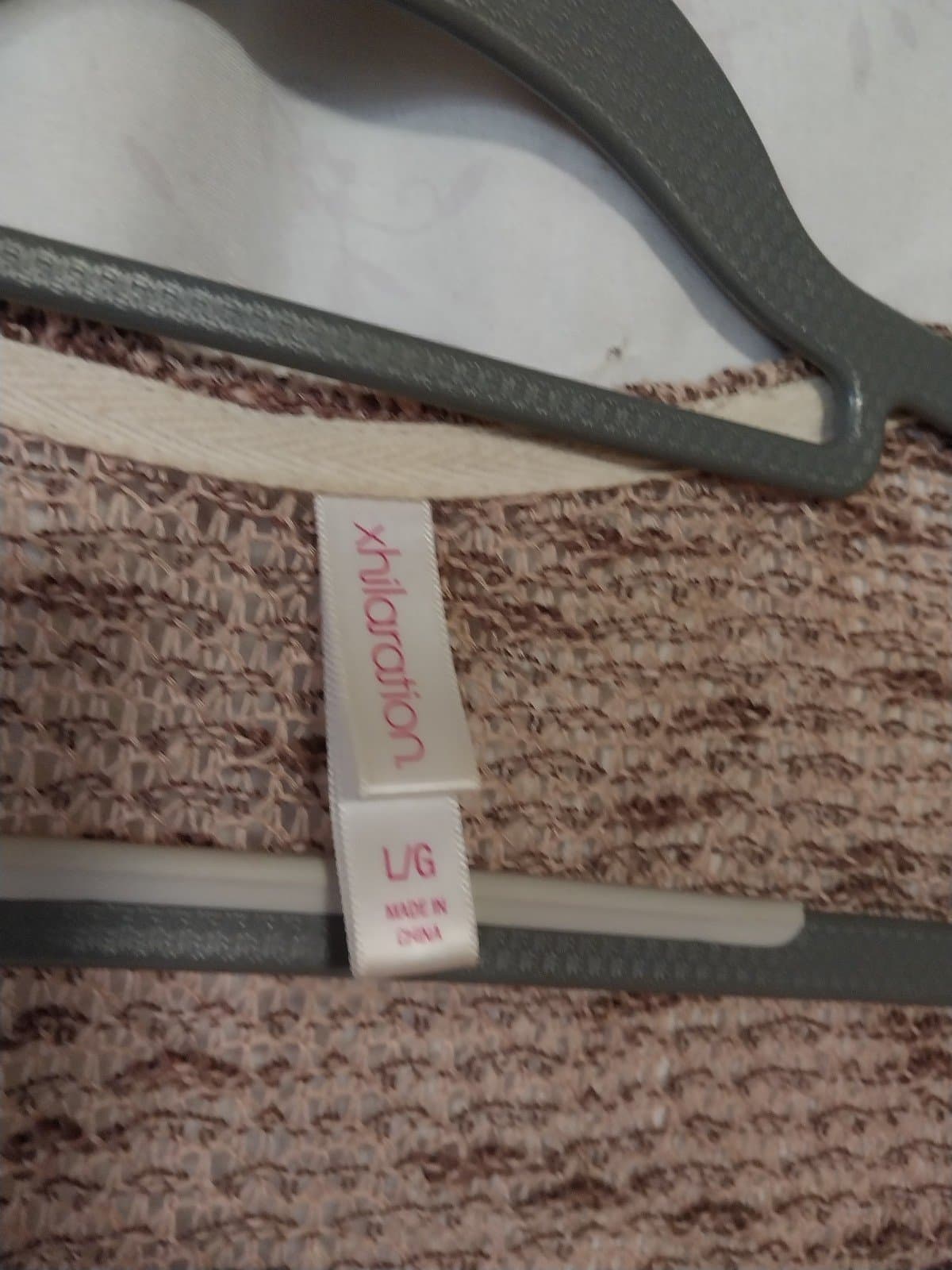 Xhilaration Womens Open Weave Knit Top Sheer Bottom Open Front Cardigan - Thumbnail 3