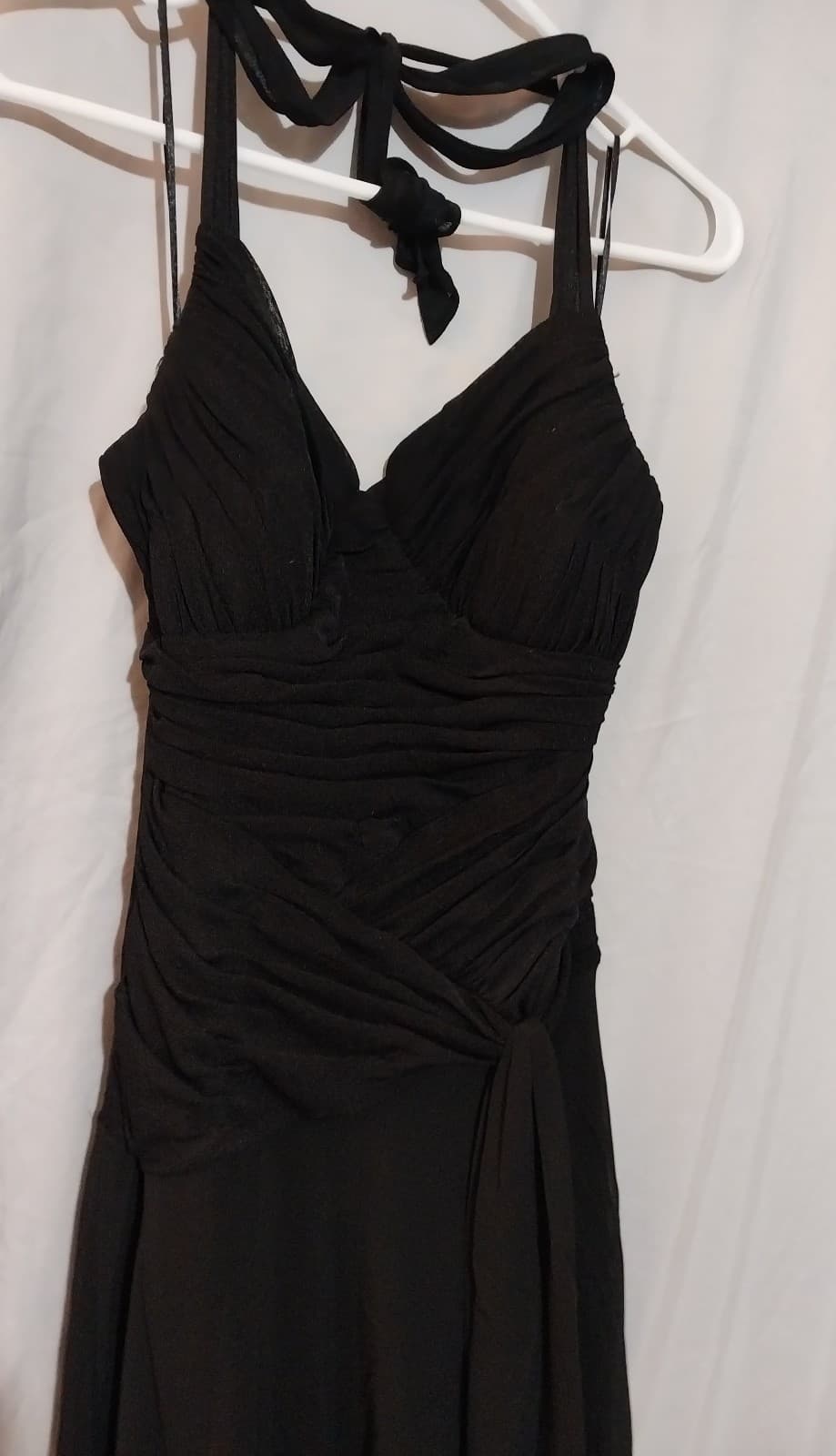 Sangria Petite Long Flowing Black dress - Thumbnail 2