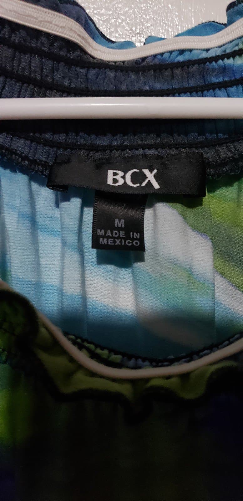 BCX Womens short sleeve black multicolor blouse - Thumbnail 2