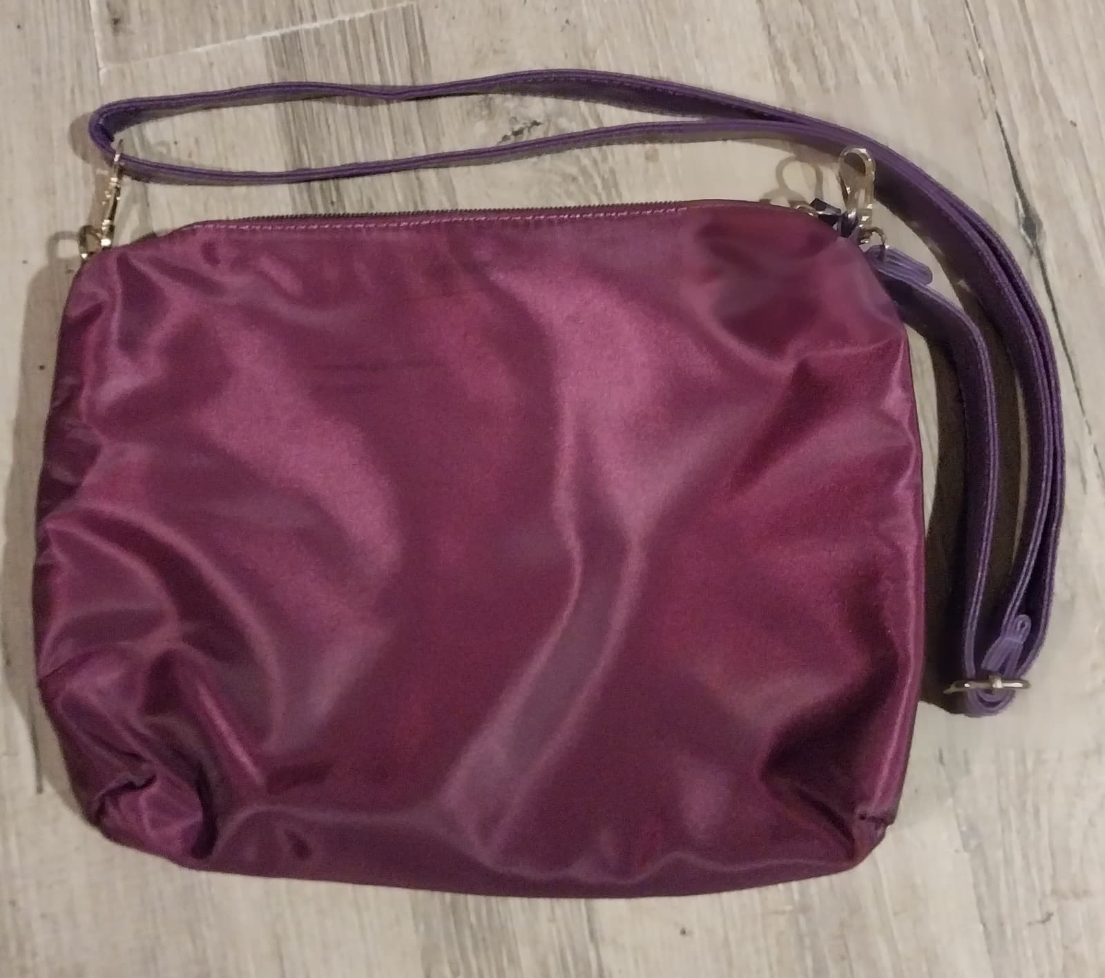 Maroon & Burgundy color Nylon & sling bag - Thumbnail 3