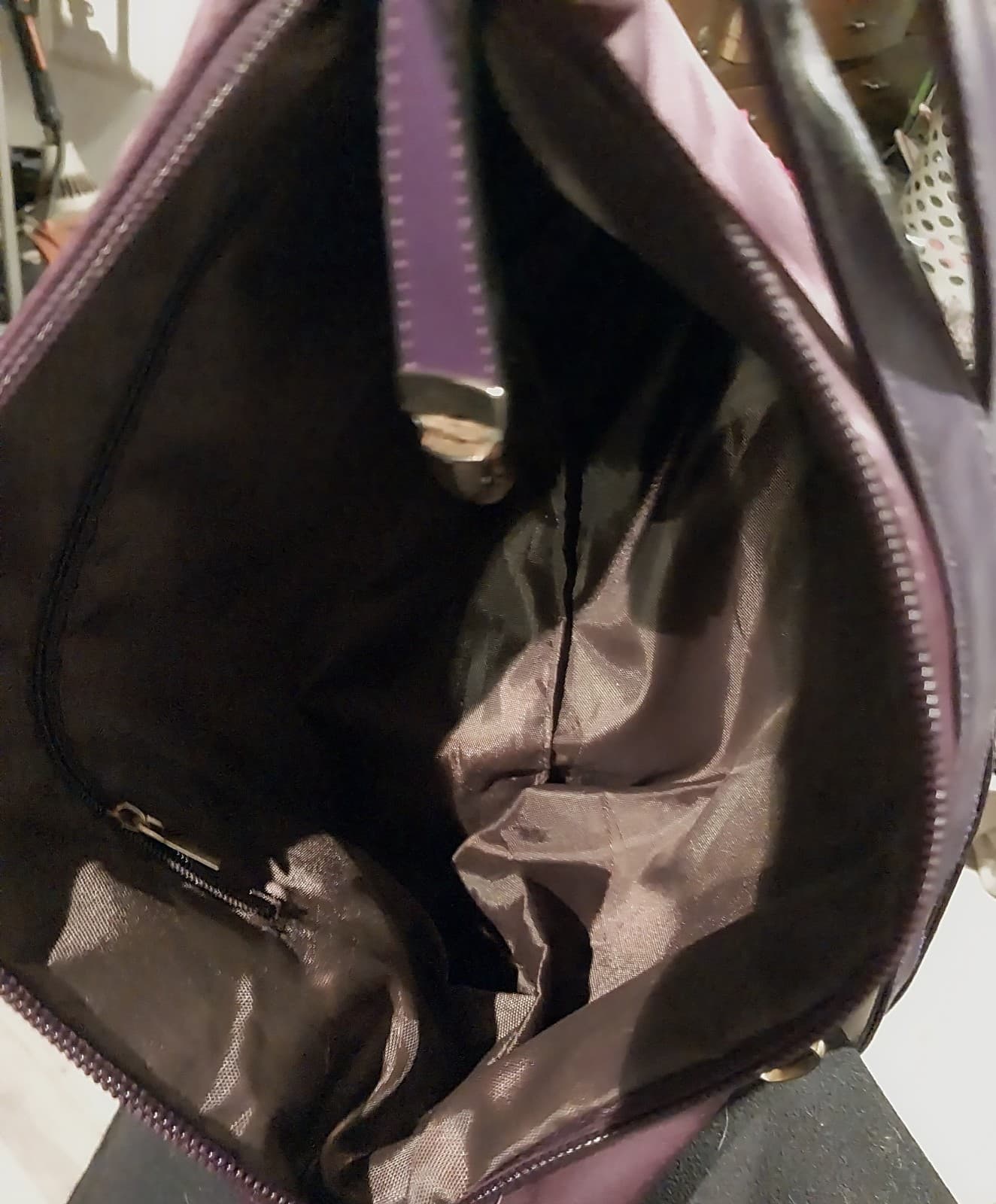 Maroon & Burgundy color Nylon & sling bag - Thumbnail 5