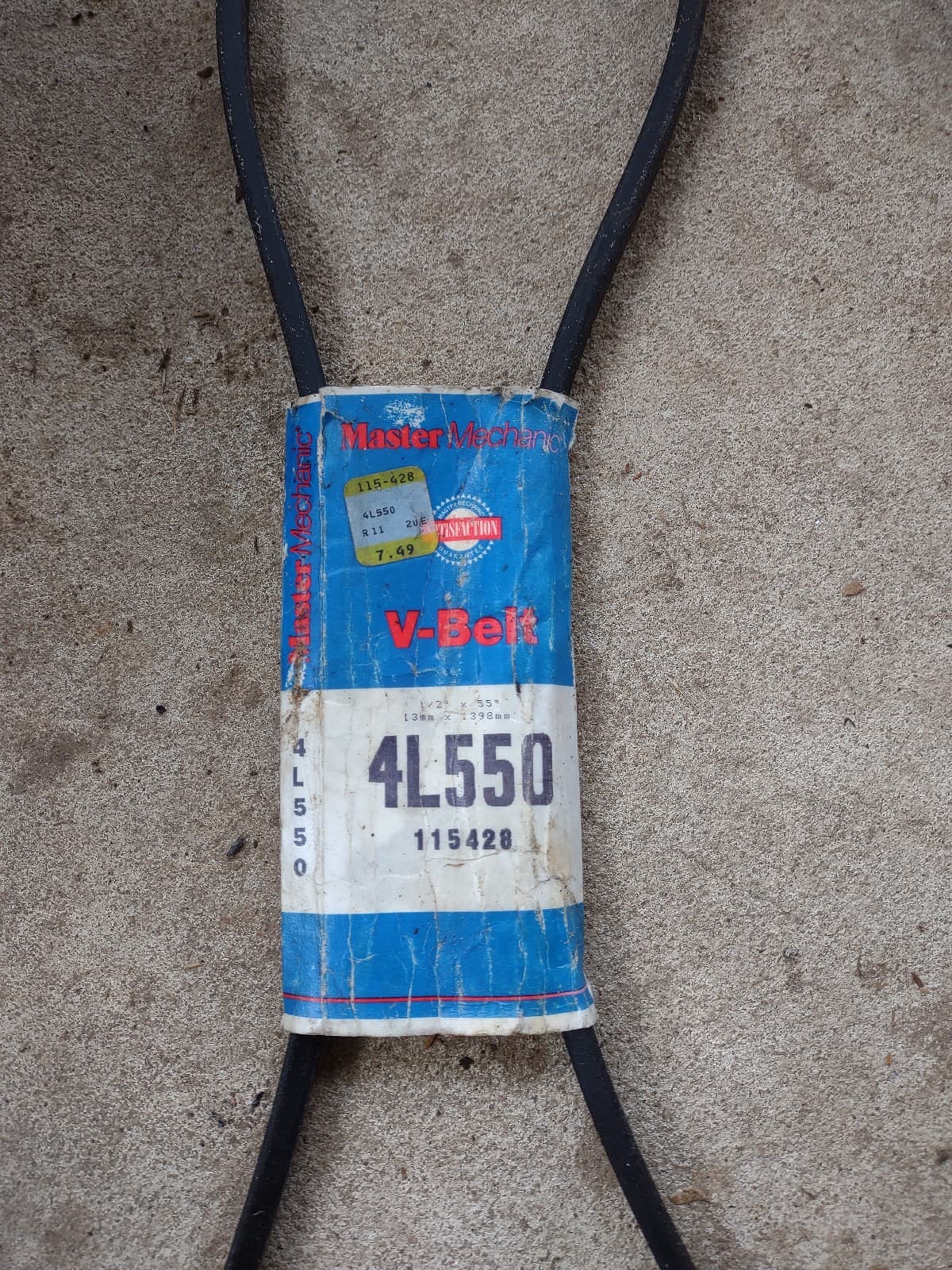 Master Mechanic V-Belt 115428 1/2" x 55" 4L550 - Image 1