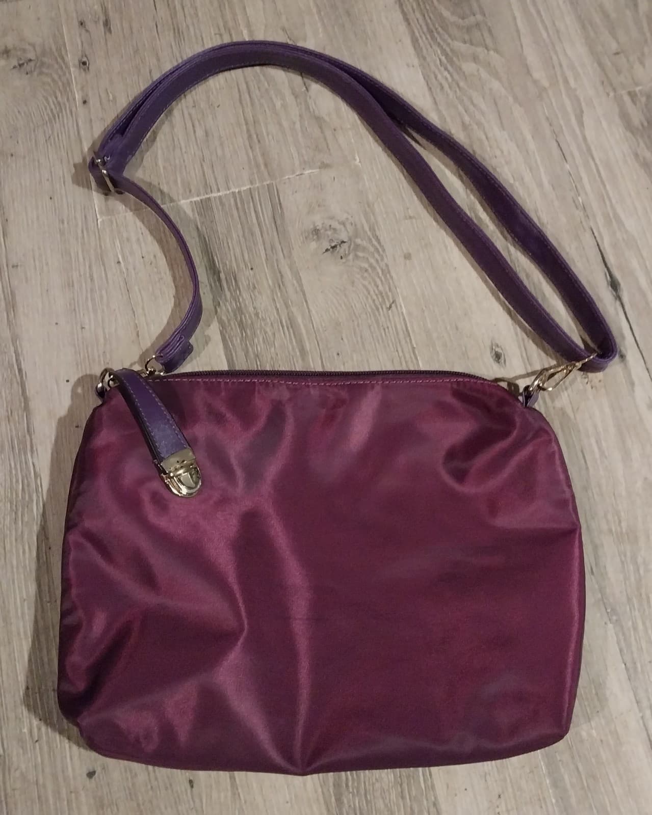 Maroon & Burgundy color Nylon & sling bag - Image 1