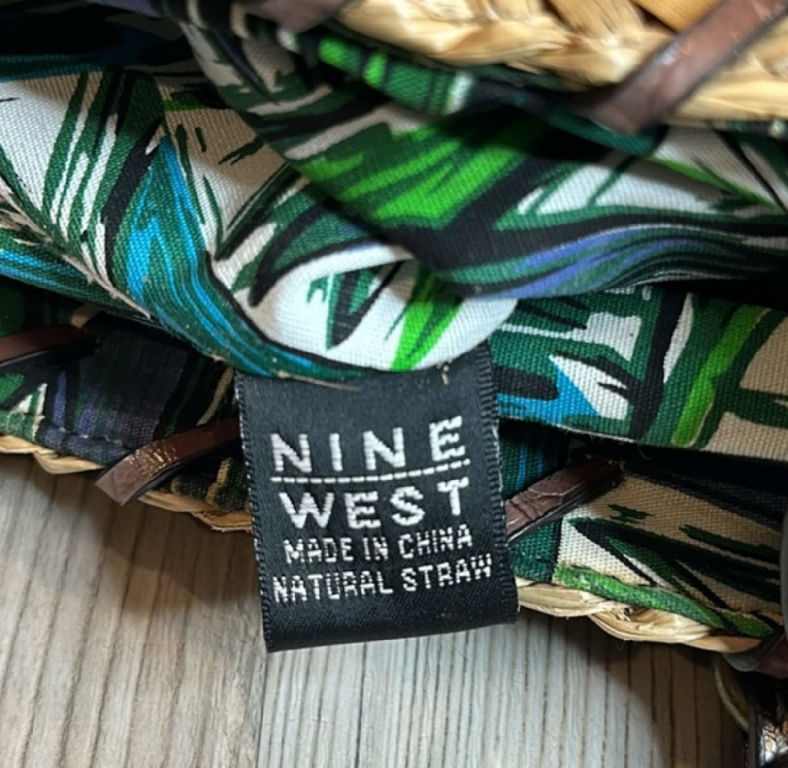 Nine West Natural Straw Shoulder Beach Bag, Large - Thumbnail 4