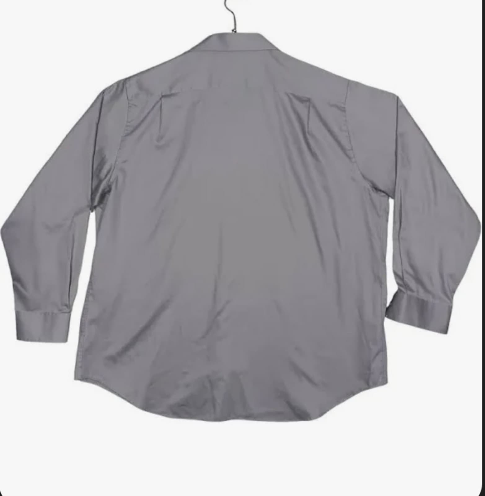 George Sateen Long Button Down Dress Shirt. XL 17-17 1/2 36/37 - Thumbnail 3