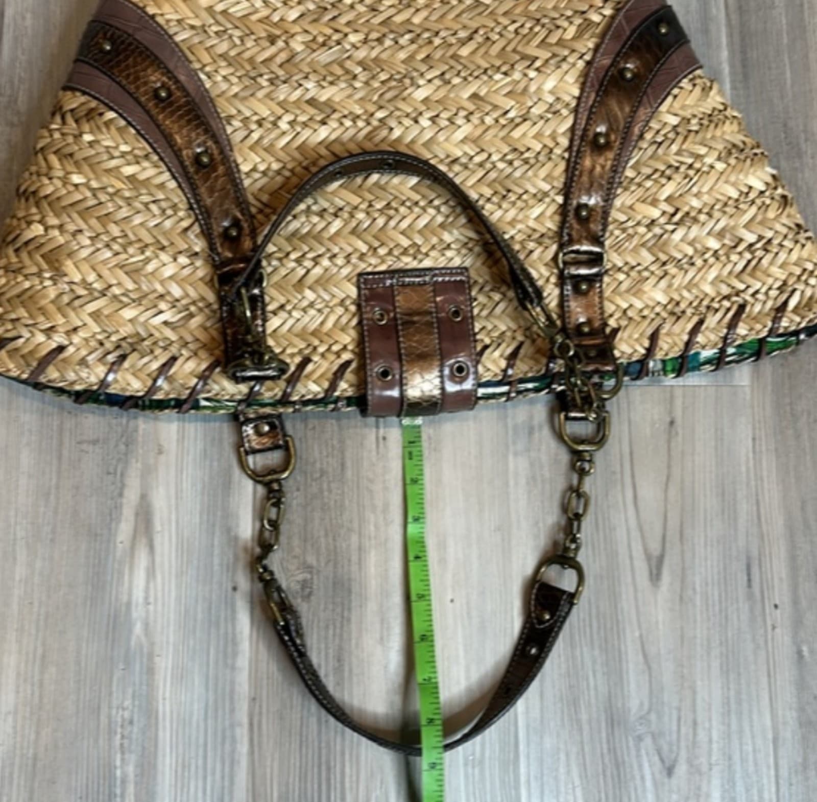 Nine West Natural Straw Shoulder Beach Bag, Large - Thumbnail 7