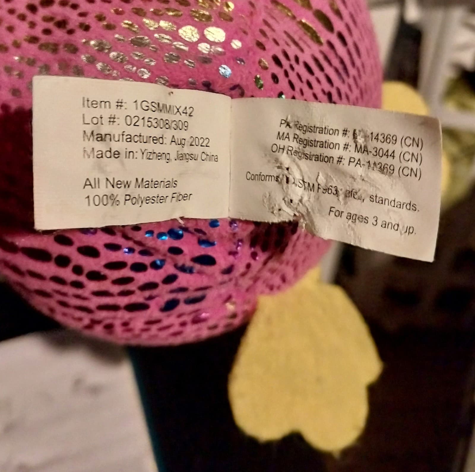 Pinguin Eule Glitzer glänzend Peek A Boo Toys Plüschtier rosa grün Stofftier 12 - Thumbnail 4