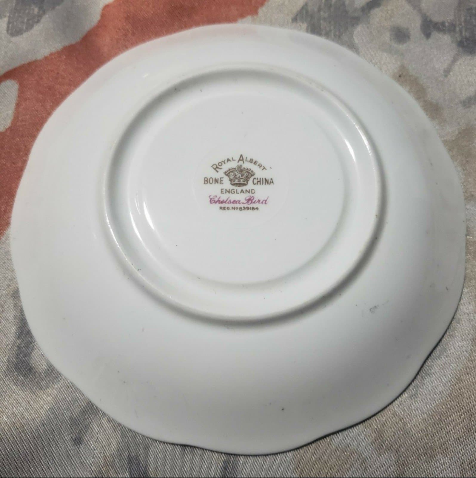Royal Albert Chelsea Bird, Blue, Orphaned Saucer, Replacement Saucer - Thumbnail 2