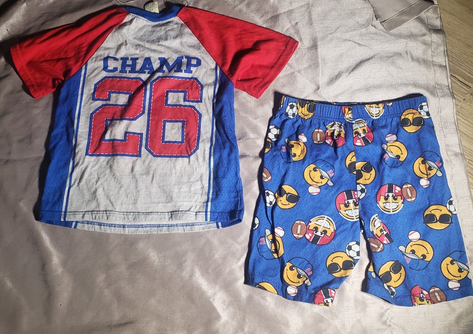 Faded Glory Boys Pajama Shirt & Shorts - Thumbnail 2