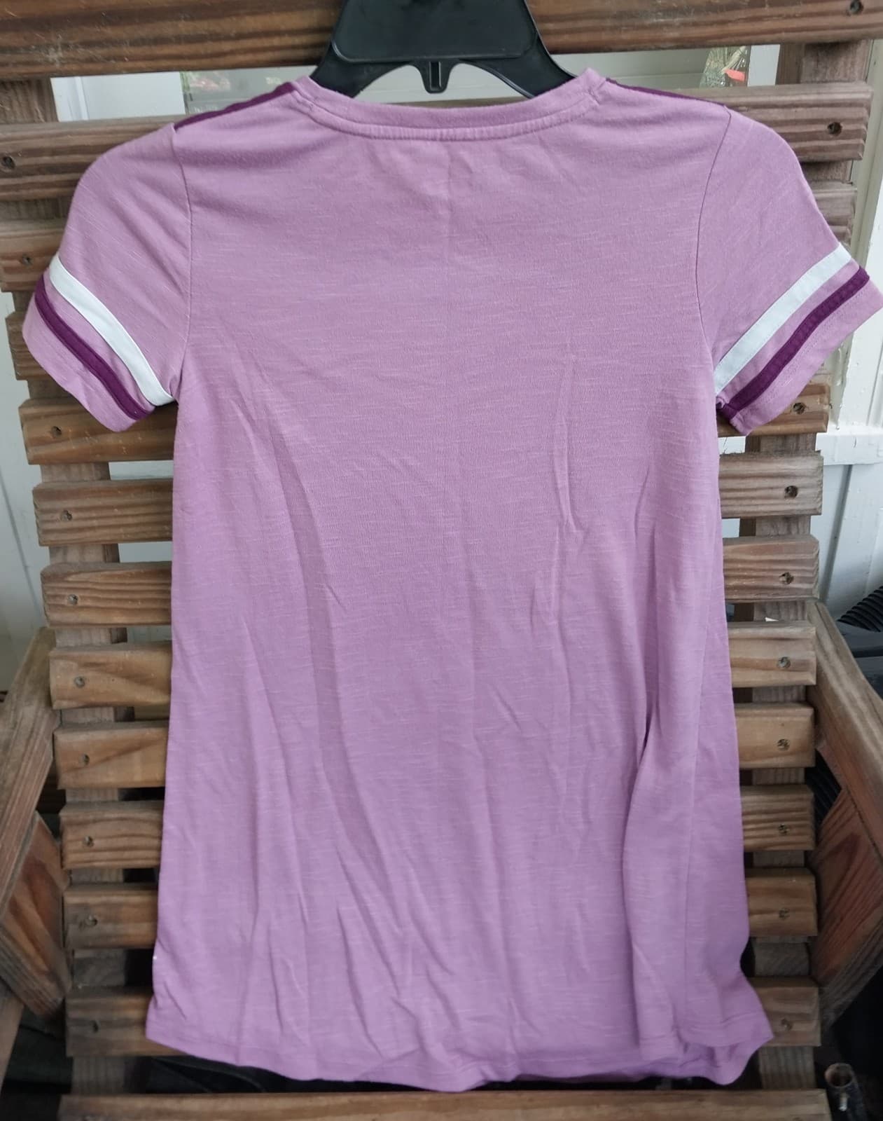 SO® Colorblock (Purple) Varsity Tee Dress. Size 8 - Thumbnail 3