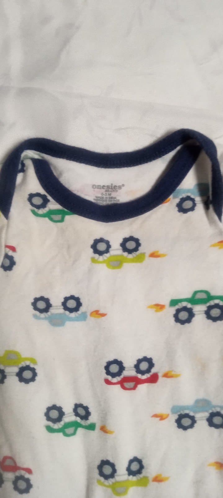 Truck Theme Onesie 0-3 months - Thumbnail 2