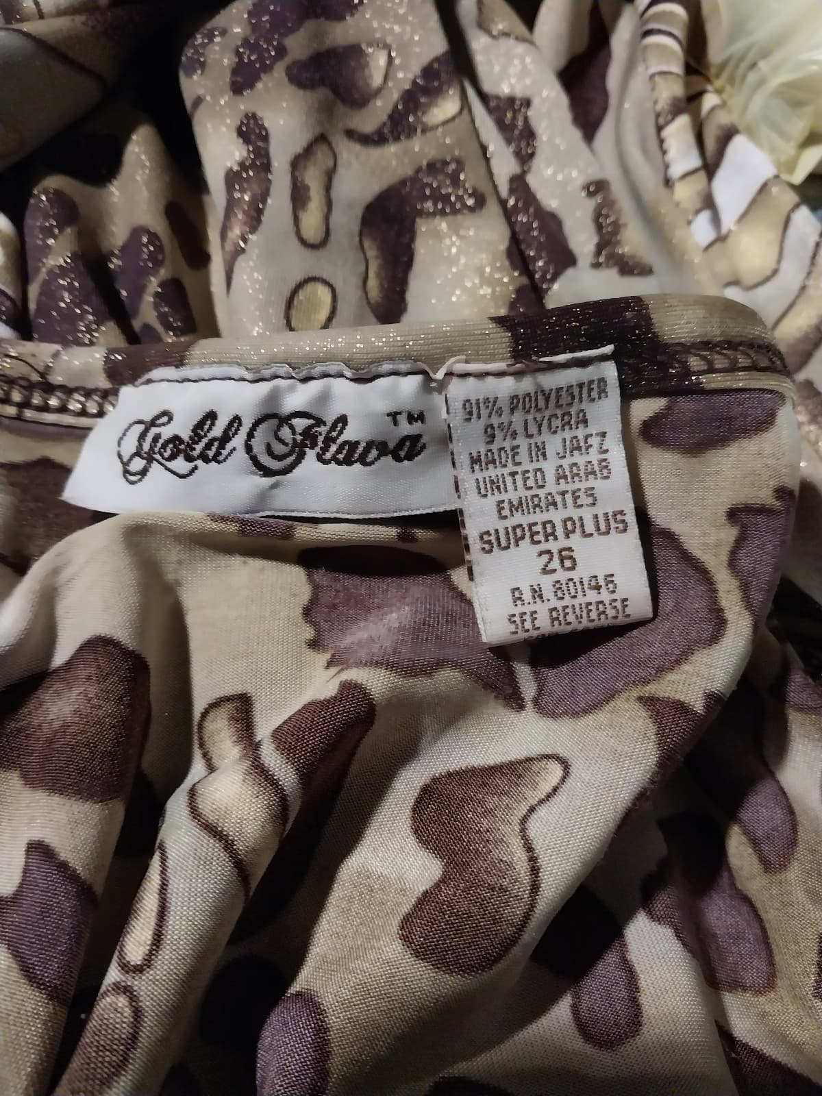 Gold Flave Leopard Blouse. Size 26 - Thumbnail 4