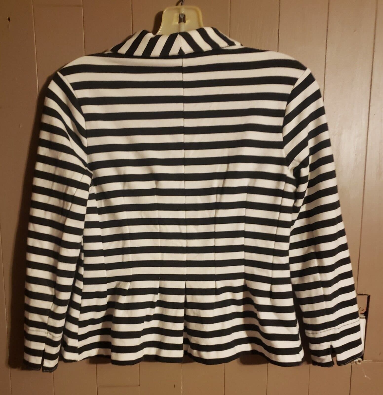 Candie's Striped Black & White Jacket. Size Small - Thumbnail 3