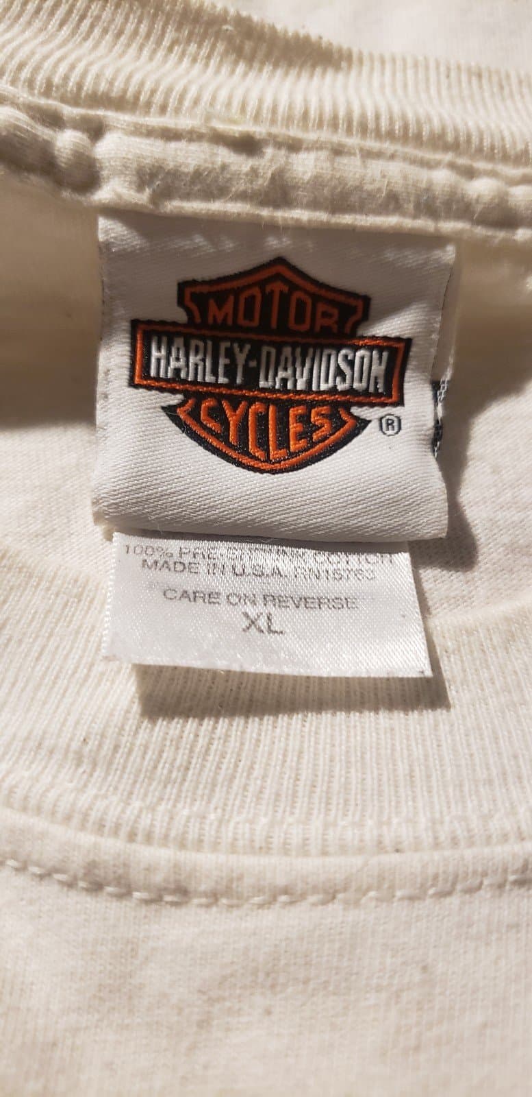 Harley Davidson. Men's White XL Shirt - Thumbnail 3