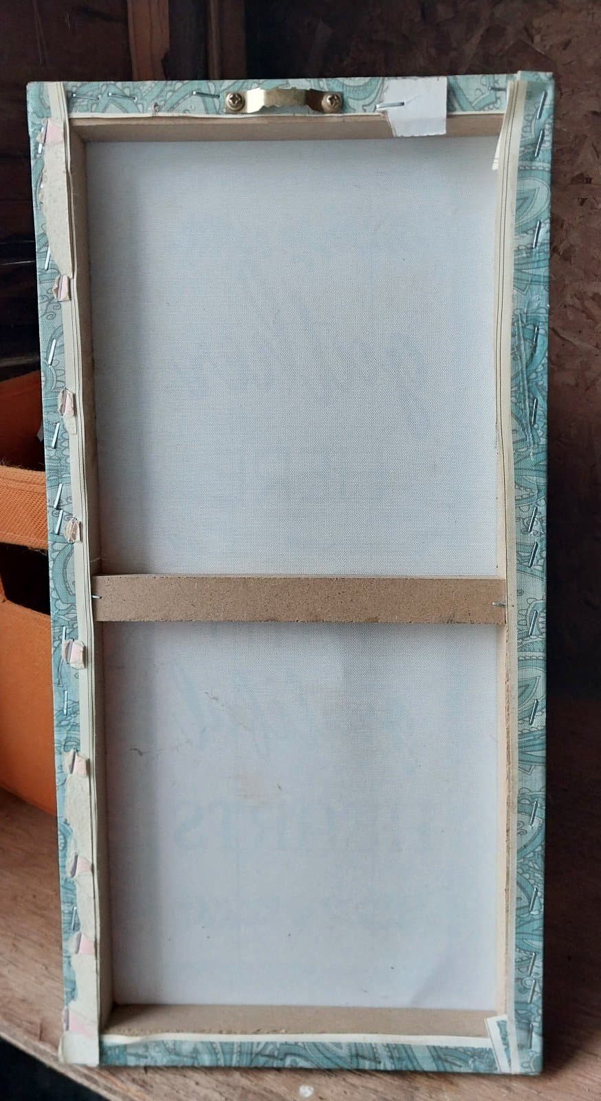 "Gather Here With Grateful Hearts" canvas print wall art. 16"x8" - Thumbnail 2