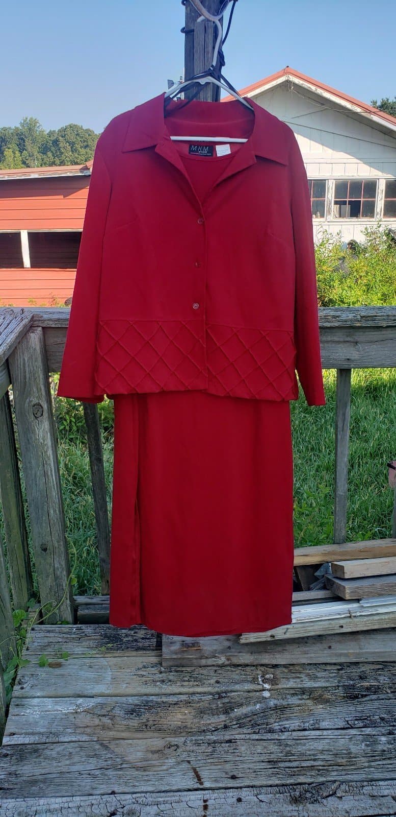 MHM red dress suit. Size 16 - Image 1