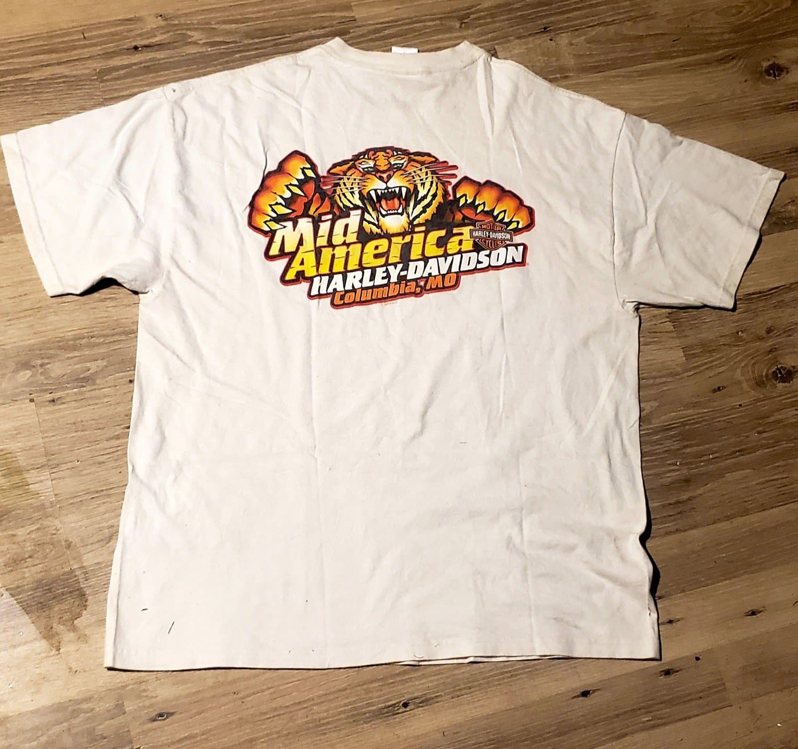 Harley Davidson. Men's White XL Shirt - Thumbnail 2