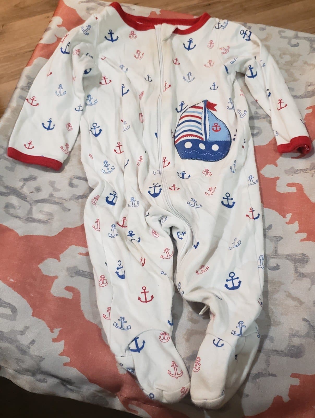 Wonder Nation Anchor Theme baby pajamas 3-6 months - Image 1