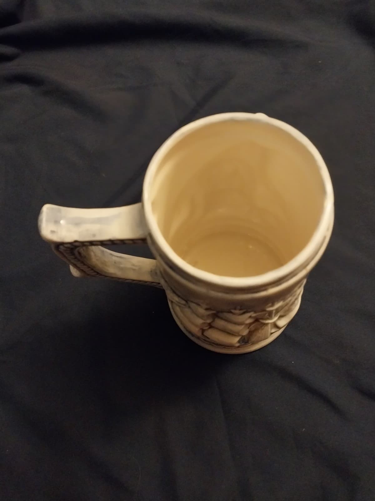 Avon Tall Ships Ceramic Stein, handcrafted in Brazil. 8.5" tall - Thumbnail 8