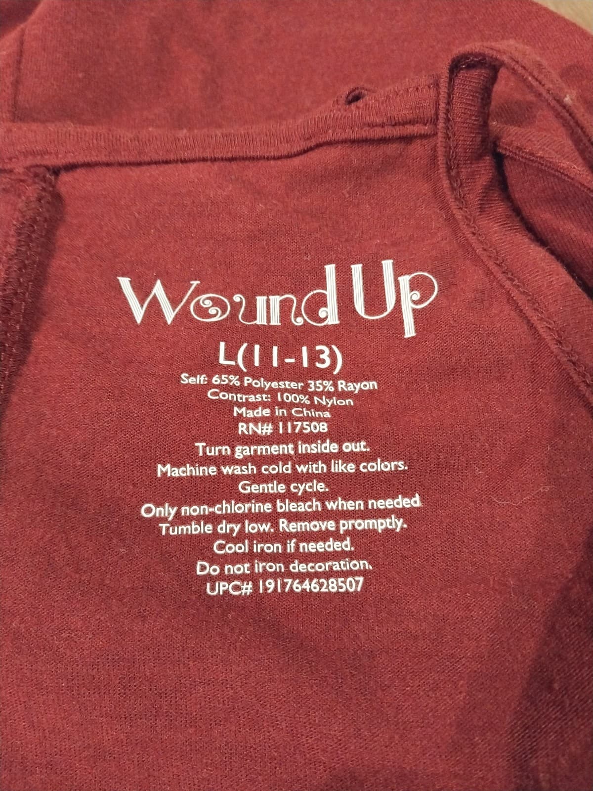 Wound Up Juniors Tank Top Size Large 11-13 Maroon Color Lace Trim - Thumbnail 4