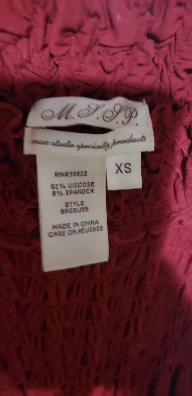 Babydoll Dress XS Mini Maroon Red Linen Rayon Cottagecore Sleeveless - Thumbnail 2