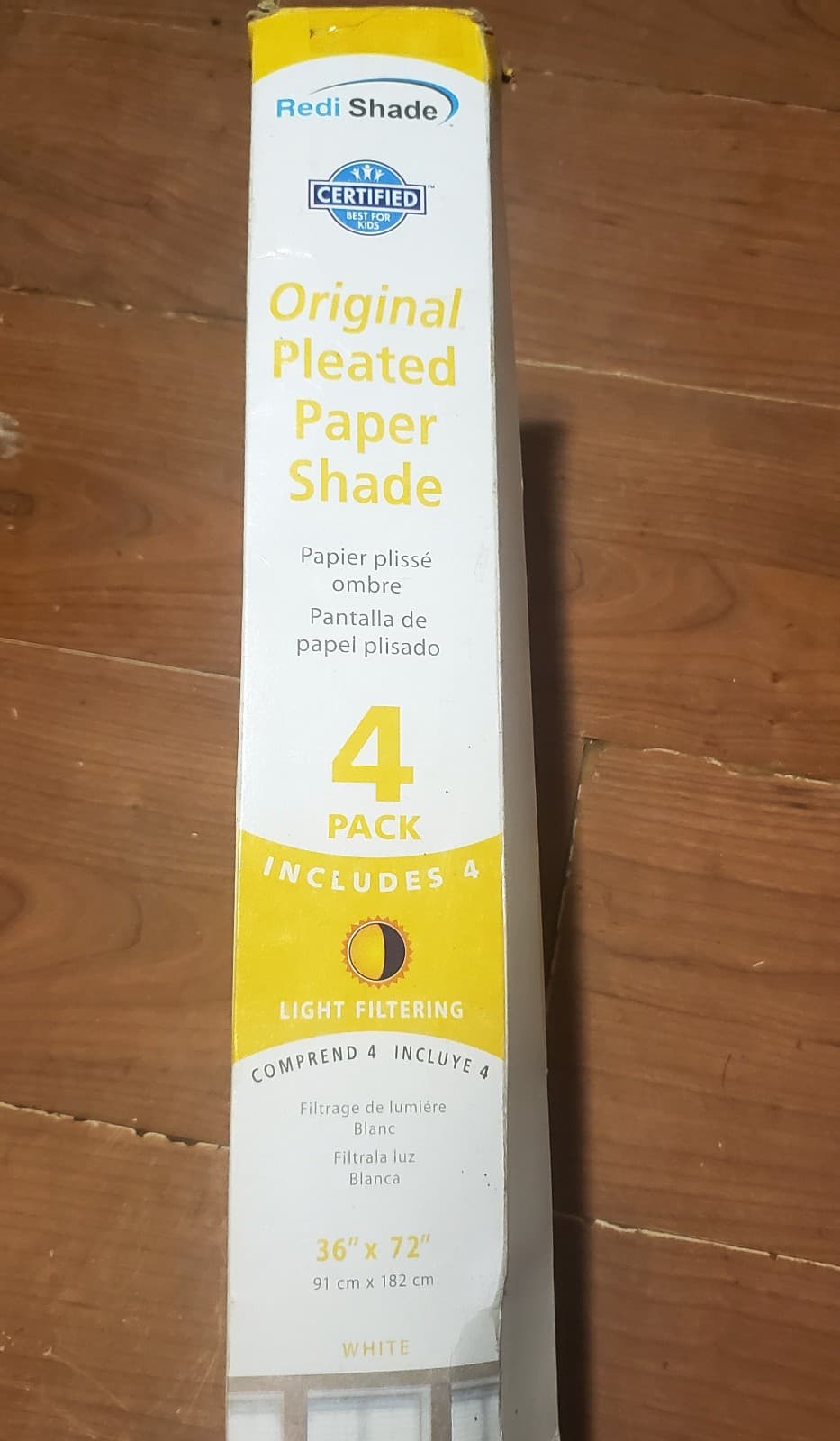 Redi Shade: 4 Pack. 36x72. Cut-to-Size White Cordless Privacy Temporary Shades - Image 1