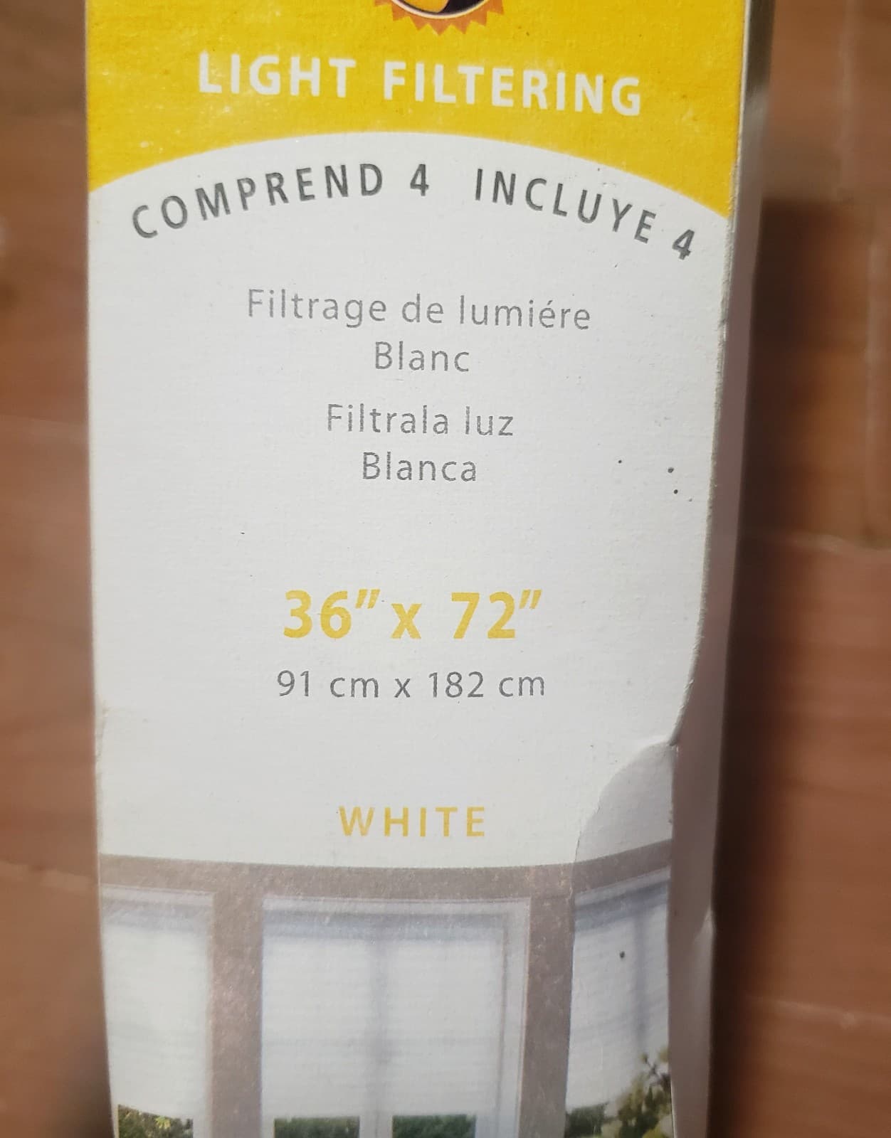 Redi Shade: 4 Pack. 36x72. Cut-to-Size White Cordless Privacy Temporary Shades - Thumbnail 2